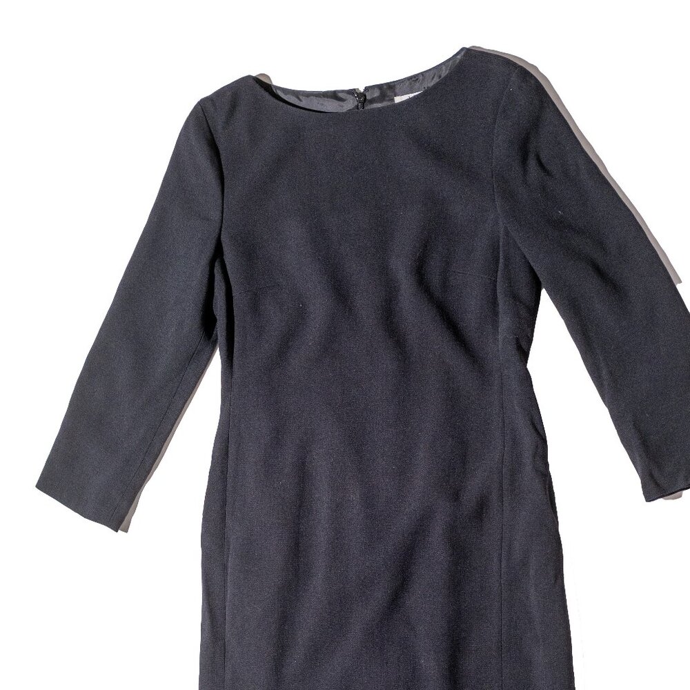 L.K. Bennett London Long Sleeve Black Midi Dress – Cocktail or Office, Size 6
